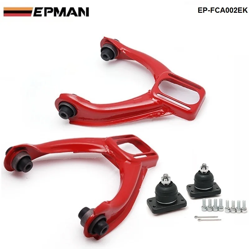  EPMAN Adjustable Front Upper Control Arms Arm Camber Kit Racing For Honda Civic 96-00 RED EP-FCA002