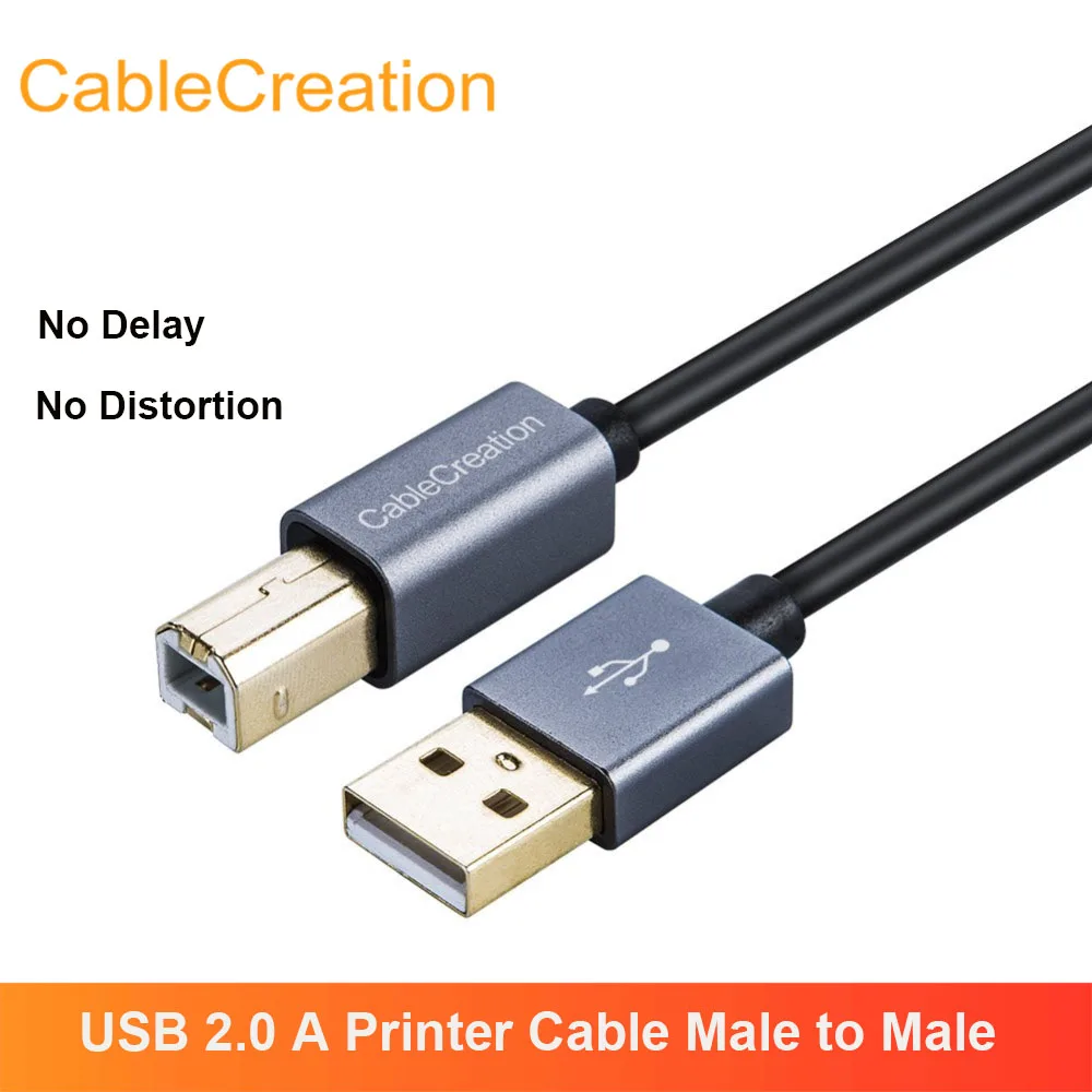 

CableCreation USB Printer Cable USB 2.0 A Male to B Male Scanner Cord Compatible For HP Cannon Brother Epson Dell Xerox etc