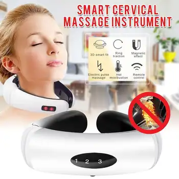 

Adjustable Electric Neck Massager Pulse Back Power Control Far Infrared Heating Pain Relief Health Care Relaxation Machine Tool