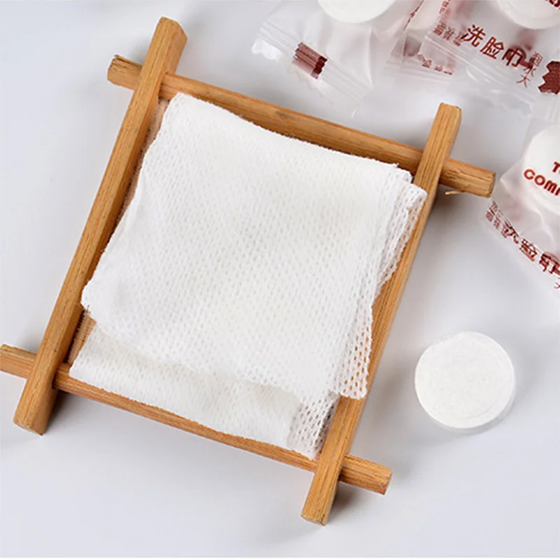 50 Disposable Cleansing Foams Portable Compressed Non-woven Face Towel Cosmetics NEW