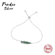 Модная подвеска Стерлинговое Серебро копия 1:1 копия, Регулируемый Серебряный Зеленый Croco браслет для женщин Monaco Роскошные ювелирные изделия подарок