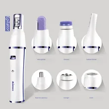 7 в 1 Электрический эпилятор, триммер для бровей и носа, электрические маникюрные дрели, щетка для очищения лица, массажер
