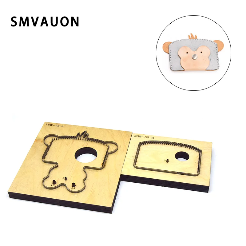 

Плашки для резки кожи, металлические штампы, кошелек для монет DIY Monkey, кошелек для держателя кредитной карты, Японский стальной Штамповочный Инструмент
