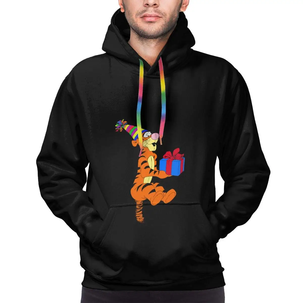 

Winnie Ther Pooh Tigger Halloween Leisure Pullover Hooded Sweatshirt for Menunisex men women hoodie sweatshirt