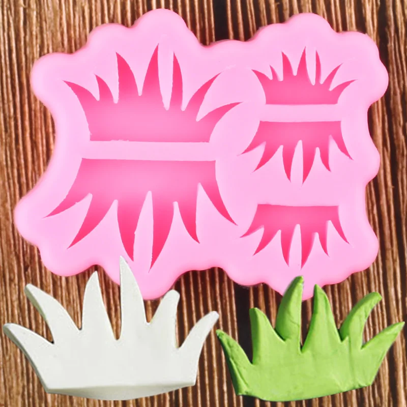 Green Grass Silicone Molds DIY Cake Border Fondant Mould Decorating Tools Chocolate Gumpaste Candy Clay Moulds | Дом и сад