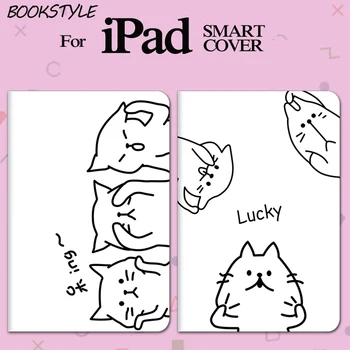

Korean Cat Flip Cover case For iPad Air3 Air2 Pro 9.7 10.5 11 10.2 12.9 2019 Mini 2 3 4 5 Tablet Case For ipad 9.7 2017 2018