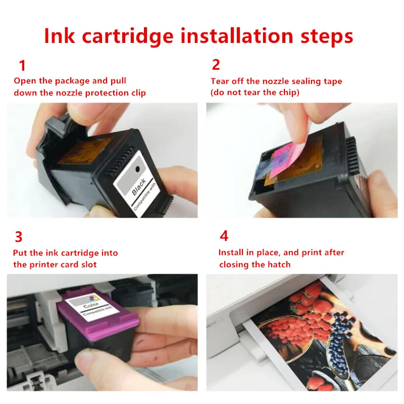 Cartucho de Tinta de Substituição para Impressora hp Deskjet 305 xl 305 xl 2700 2710 2721 2722 4120 4110 4130 1210 6010 - Imagem 2