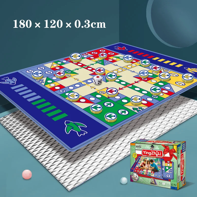 Foldable Flying Chess Crawling Mat para crianças, jogo de tabuleiro  portátil, tapete de acampamento, jogos de família, brinquedos para viagens