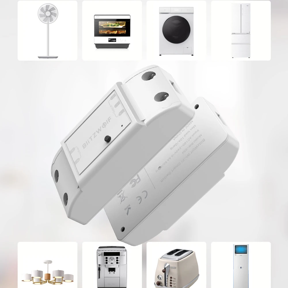 Умный домашний переключатель BlitzWolf базовый 2200 Вт 10A 1/2 Way Wi Fi DIY дистанционное