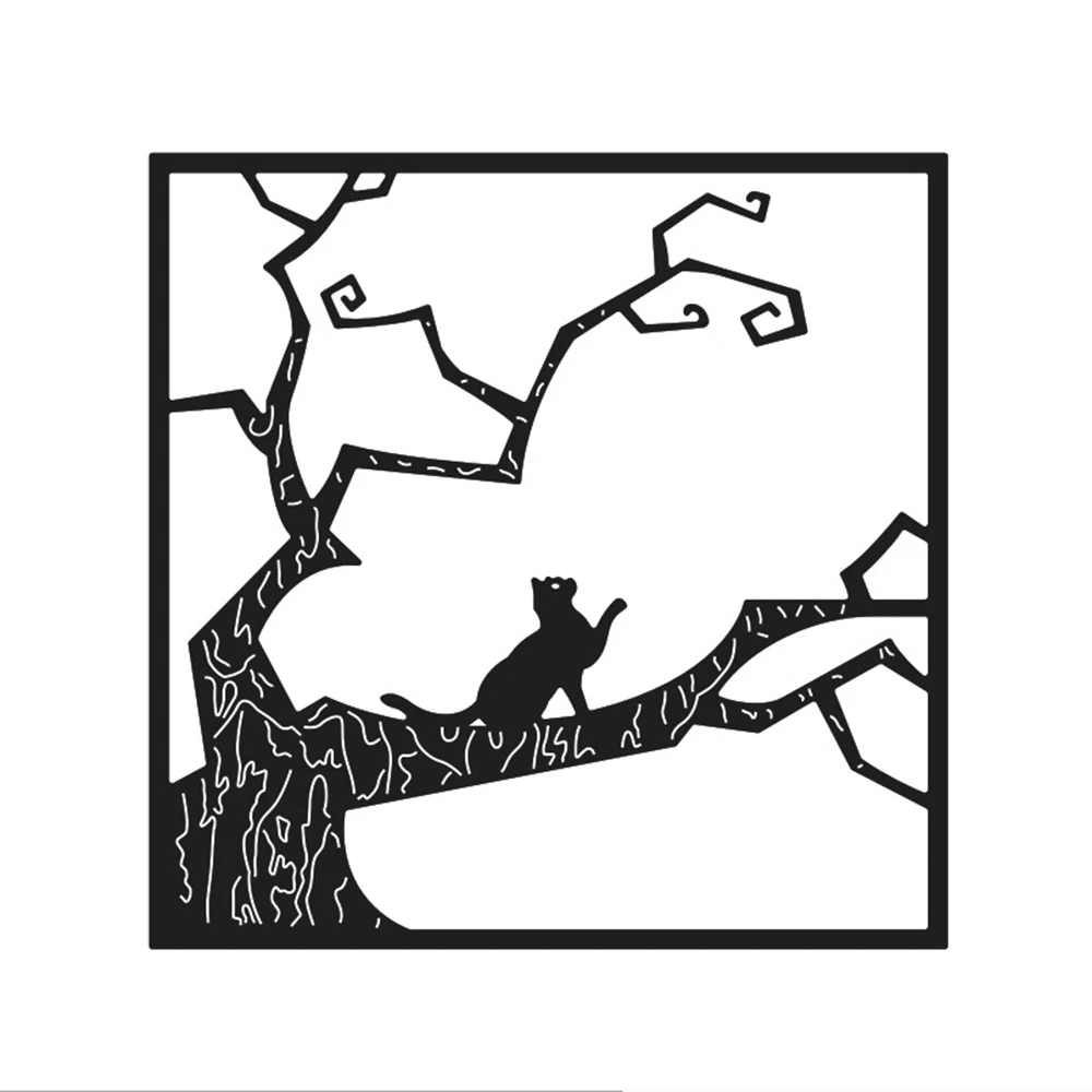 

Cat on the Tree Cards Making Metal Cutting Dies Decorative Scrapbooking Album Dies Cut Handcrafts Embossed Plate Stencils