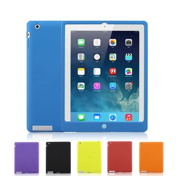 

Kids Drop Resistance Silicone Case For iPad 2/3/4 Rugged ShockProof Soft Bumper Cover For iPad 9.7 inch Tablet