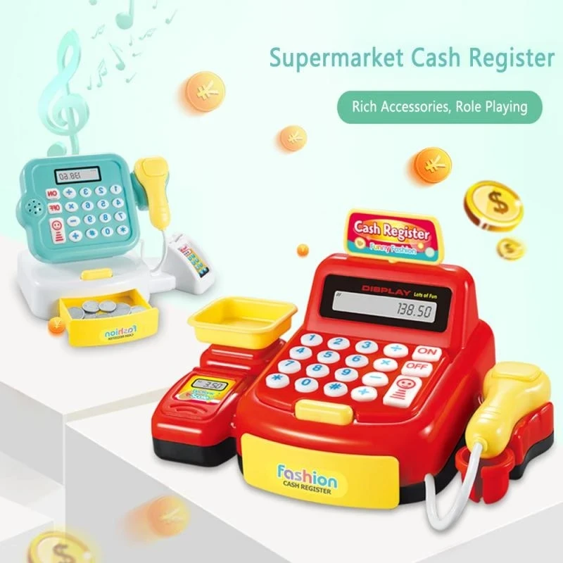Cash Register Toy Children Toys Cashier Kid Simulation Electronic