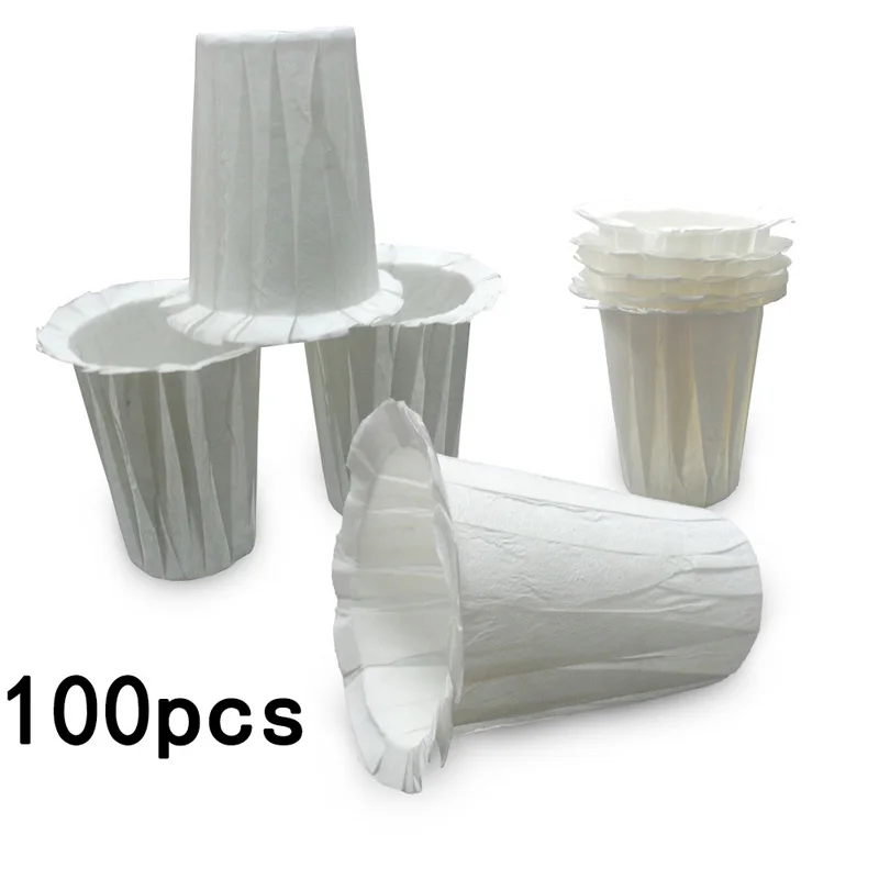 

100pcs Coffee Disposable Paper Filters K-Cup Replacement For Keurig 2.0-Large