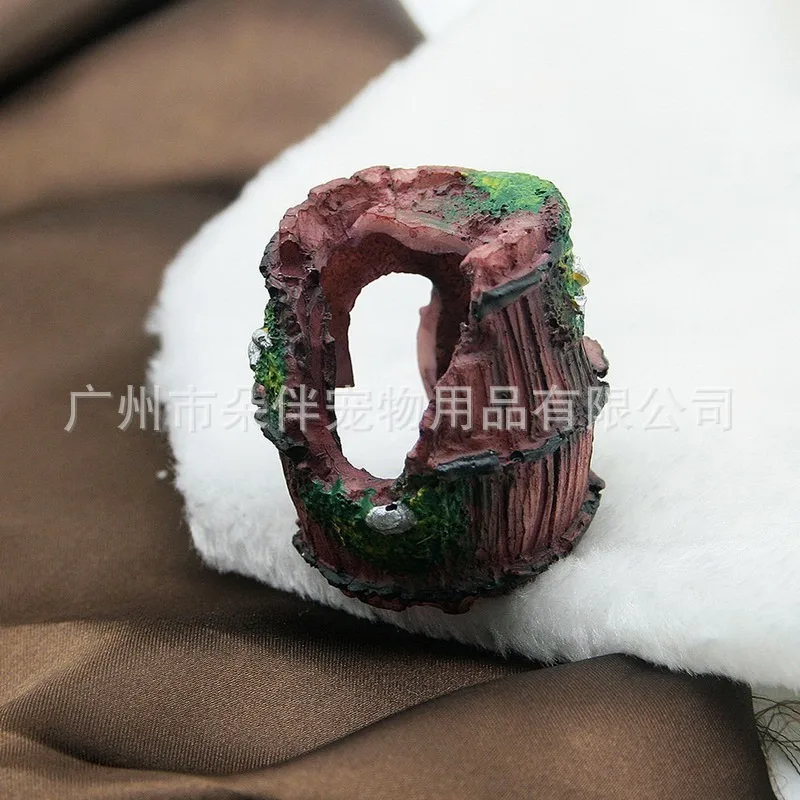 Fish Tank Accessories Aquarium Decoration Turtle Landscape Resin Crafts Shrimp Fish House Antique Wine Barrel