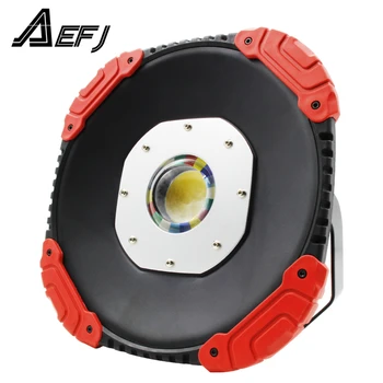 

70w Portable Flashlight Torch USB Rechargeable LED Work Light COB Lanterna Hanging Lamp For Outdoor Camping Built in battery