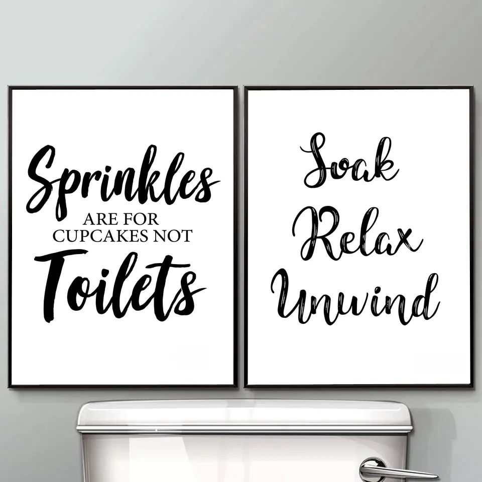 Wall-Art-Canvas-Painting-Funny-Bathroom-Rules-Sign-Nordic-Black-White-Poster-Prints-Toilet-Humour-Pictures (1)