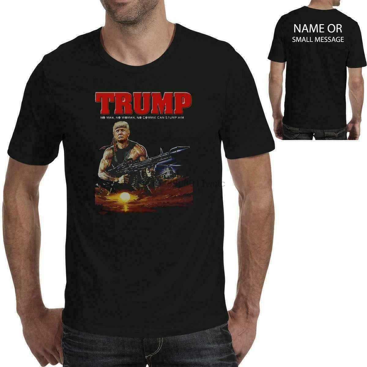 

PERSONALISED DONALD TRUMP T SHIRT FUNNY SLOGAN RAMBO PUN USA AMERICAN PRESIDENT