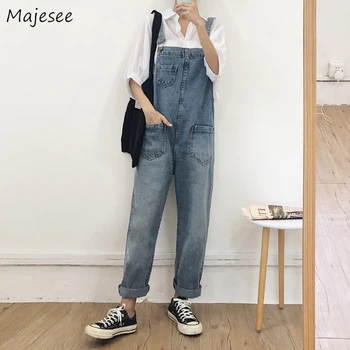 

Jumpsuits Women Large Size 5XL All-match Pocket Harajuku BF Streetwear Womens Trousers Korean Style Simple Student Overall New