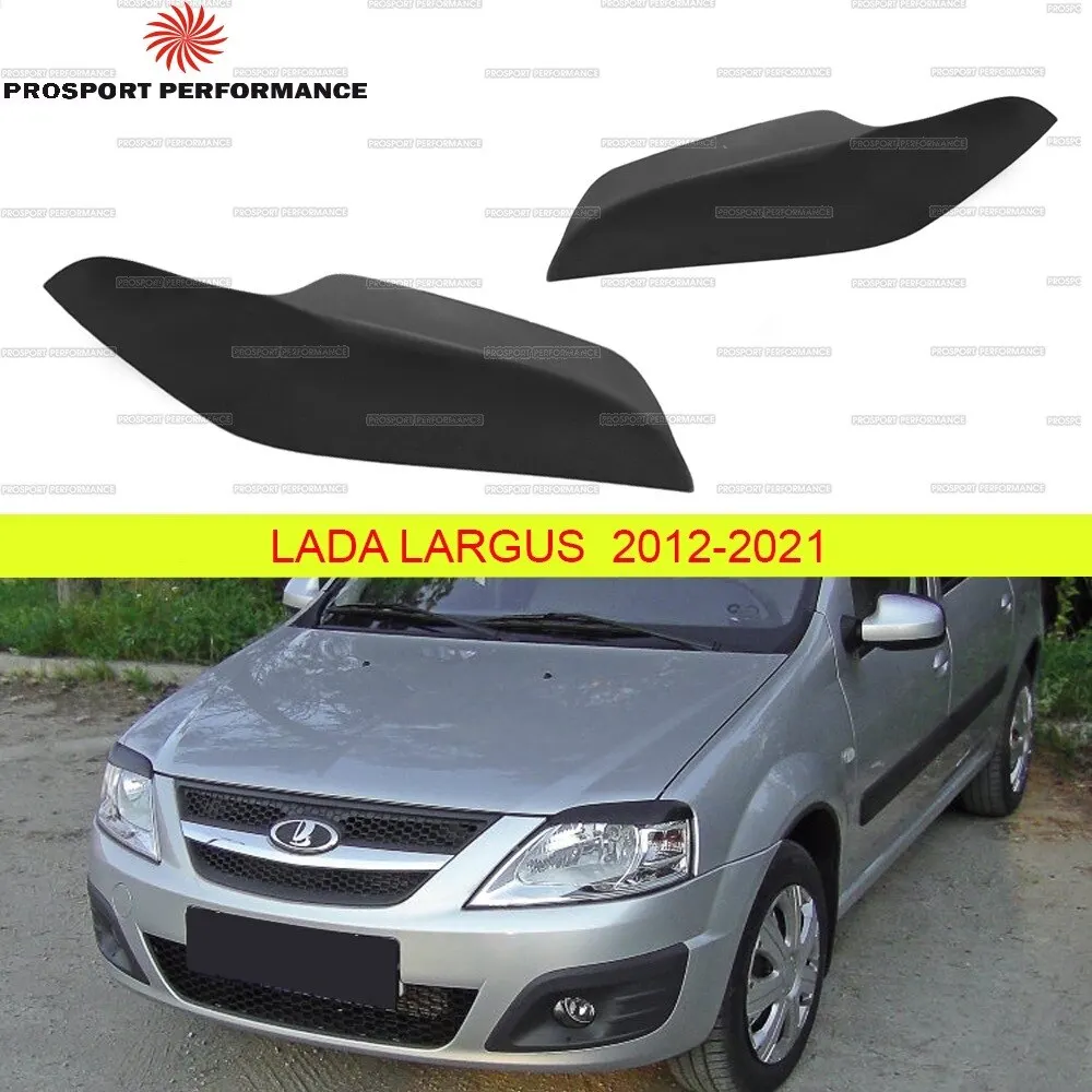Накладки на фары реснички брови веки для ВАЗ Lada Largus 2012-2021 ABS пластик тюнинг