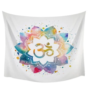 

Mandala Lotus Datura Wall Hanging Wall Decor Bedspread Coverlet Wall Art Curtain Blanket Bedding Scarf Breathable Lightweight