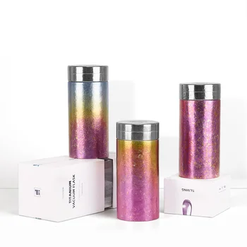 

200ML Mini Thermos Coffee Vacuum Flask Pure titanium Drink Water Bottle Termos Thermo Cup And Mug Garrafa Termica Non-stainless