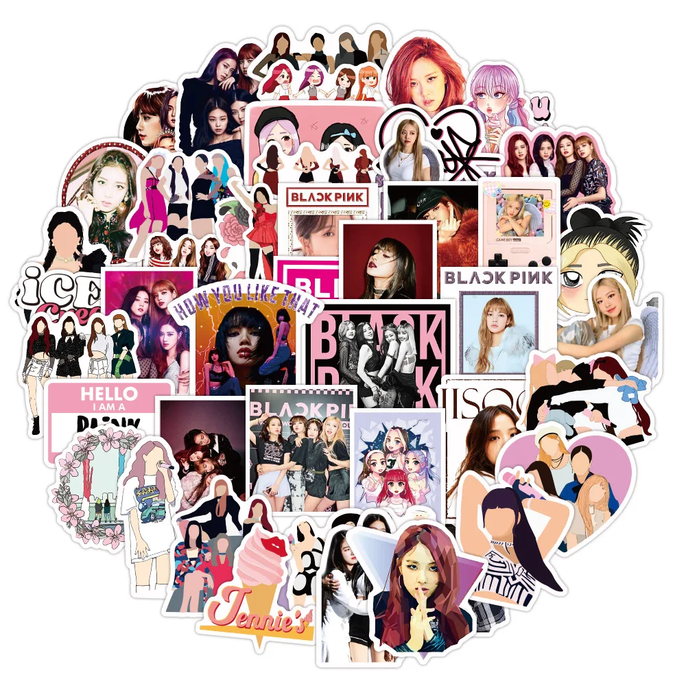 10/30/50PCS Korean Kpop Star Girl Group Stickers Laptop Car Guitar Luggage Skateboard Waterproof Graffiti Sticker Decal Kid Toy