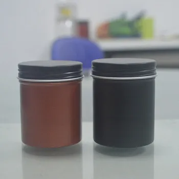 

10pcs,100g/100ml black Round aluminum cans Empty aluminum box Empty cosmetics container Spiral aluminum container