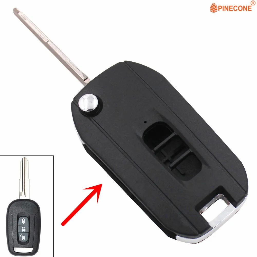 PINECONE для Chevrolet Chevy Captiva SUV 3 кнопки ключ обновления откидной Складной автомобильный