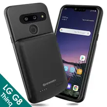 NEWDERY, новейший чехол с аккумулятором 4700 мАч для LG G8 ThinQ, тонкий чехол с зарядкой, тонкий чехол из ТПУ для LG G8 ThinQ, черный