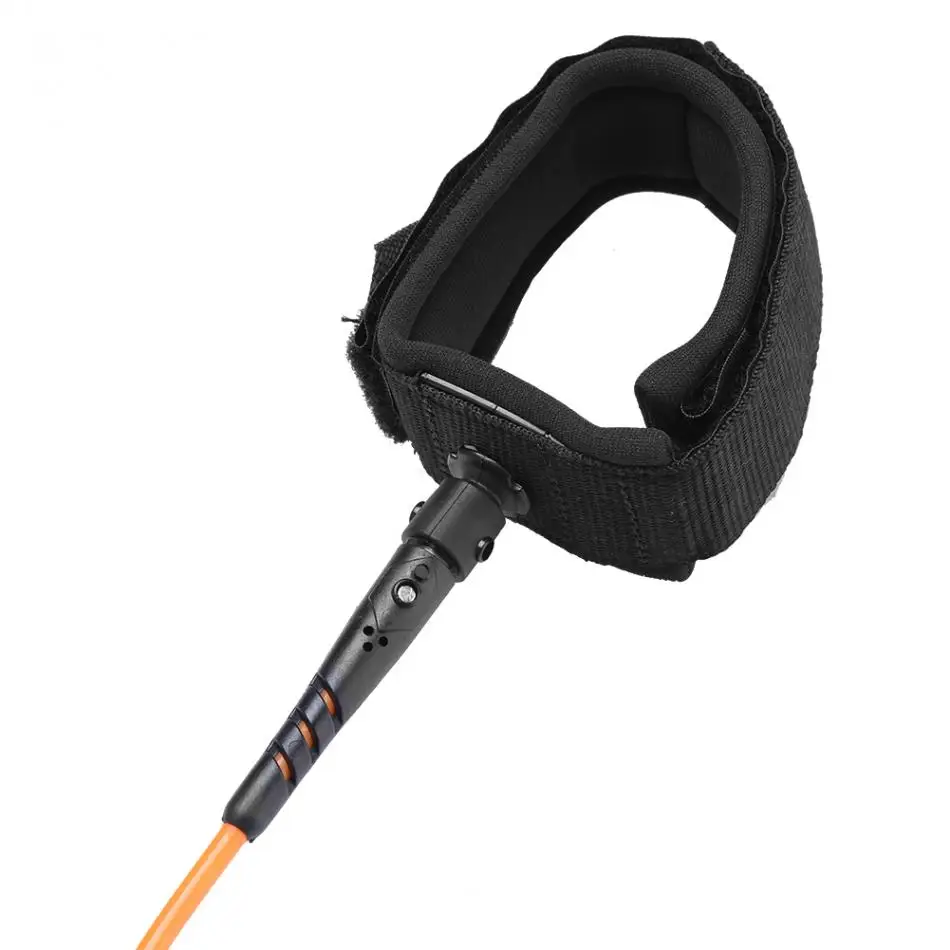 6 Feet 5.5mm Surfboard Ankle Leash Foot Leg Rope Double Swivels Surfing Leash TPU Surfboard with Hook Loop Closure