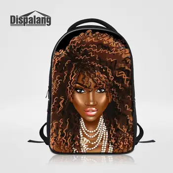 

Afro Lady Girl Africa Beauty Princess Print Laptop Backpack Customized High School Student's Computer Knapsack Teens Bagpack
