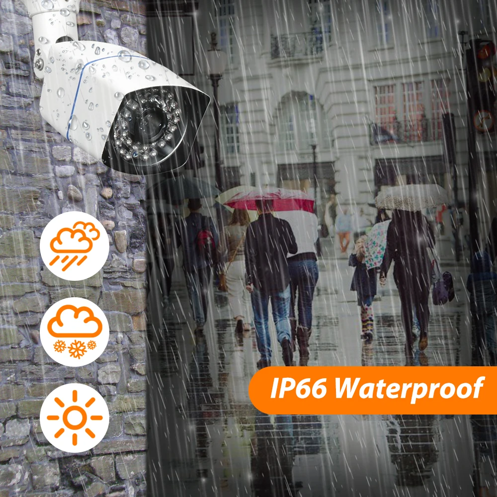 DIDSeth H.265 4CH 5MP POE Security Camera System Kit 2pcs AI IP Camera Outdoor Waterproof CCTV Video Surveillance NVR Set