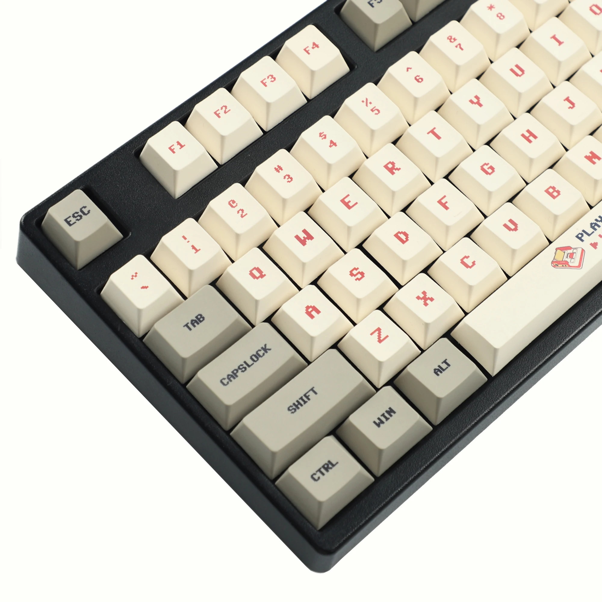 Gameboy Estilo Retro Tintura Sub Gaming Keycaps Grosso Pbt Cherry Perfil Tampões de Chave para Tkl Gk61 96 Gmmk mx Teclado fc