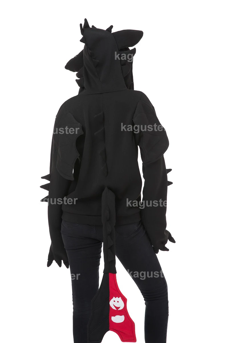 Kaguster унисекс-взрослый костюм с капюшоном в виде животного Беззубик Косплей Комбинезоны для взрослых Топы Костюмы на Хэллоуин приручить дракона