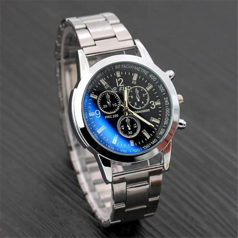 

Man Watches 2019 Brand Luxury Retro Design Three Eyes Blue Ray Analog Alloy Quartz Wristwatch Mens reloj para hombre kol saati