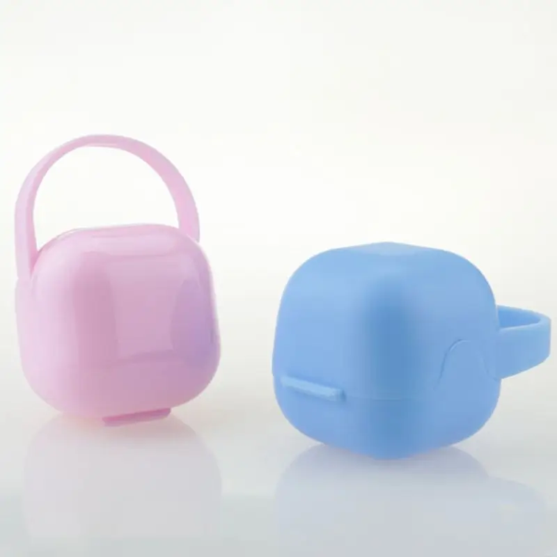 6.2x6.2cm Square Shaped Baby Pacifier Storage Holder Case Dustproof Infant Finger Toothbrush Portab
