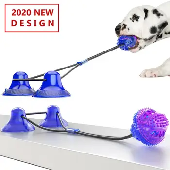 

Dog Chew Toys with Two Suction Cup 2020 Pet Molar Bite Toy Tug Dog Toy for Aggressive Chewer Tooth Cleaning Chewing Playing Toys