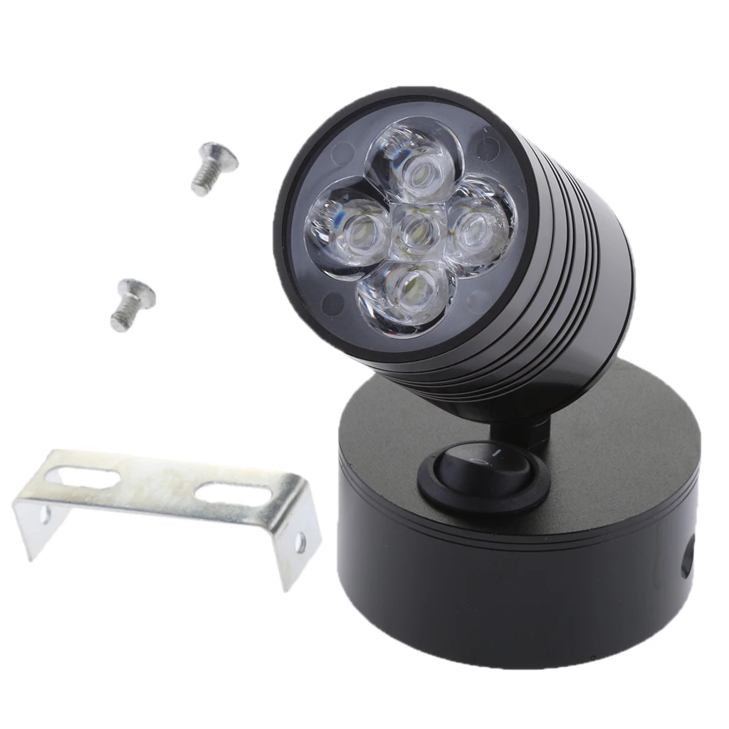 5W 12V Boat Adjustable LED Reading Light Wall Lamp with Switch Wall Mount