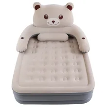 Надувная надувная кровать для 2 человек, мультяшный матрас для спины, домашний надувной матрас для спальни, пляжный коврик, надувная кровать для ленивого дивана