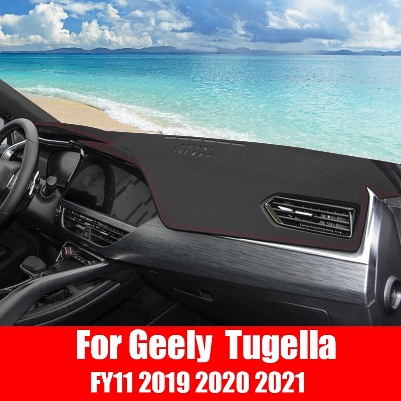 

Car Dashboard Cover Dash Leather Mat Anti-Slip Pad Dashmat Carpet For Geely Xingyue Tugella FY11 2019 2020 2021 Accessories