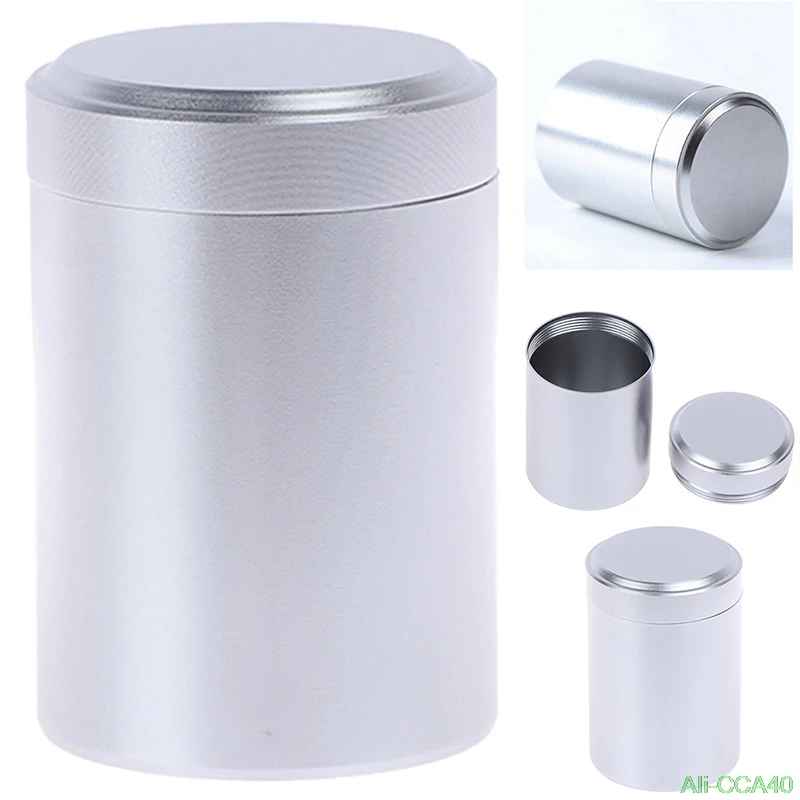 1PCS Airtight Proof Container Aluminum Herb Stash Metal Sealed Can Tea Jar Storage Containers Silver Color Dropshipping