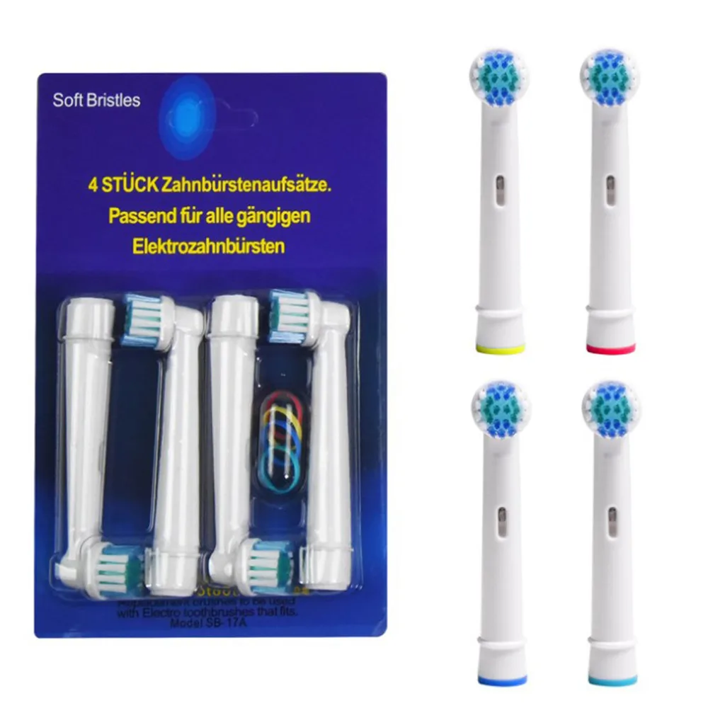4 шт./лот сменные насадки для электрической зубной щетки Oral B EB 17 SB 17A гигиенический