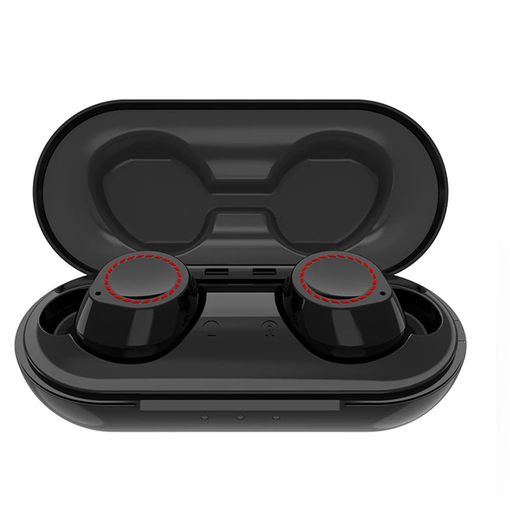Черный CLAITE TWS, беспроводные bluetooth 5,0 наушники, Автоматическое Сопряжение, водонепроницаемые, спортивные, HD, с шумоподавлением, стерео гарнитура с микрофоном - Цвет: Черный