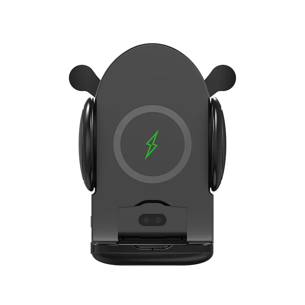 USB быстрое зарядное устройство Беспроводное зарядное устройство 10 Вт Qi автомобильное быстрое вентиляционное отверстие для iPhone X XS XR для Sams ung S10 подставка Беспроводная Charging-L1017