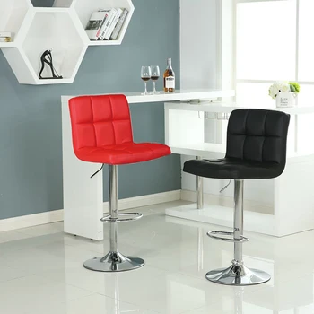 

Fast Dispatch Set of 2 Counter Bar Swivel Chair Counter Stool Height Adjustable Kitchen Chair High Chair Contemporary PU leather