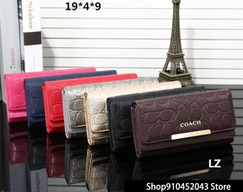 

Luxury Designer Brand COACH Wallet women Purses High Quality Black Brown Bifold Wallet Zipper Coin Purse Wallets CO193
