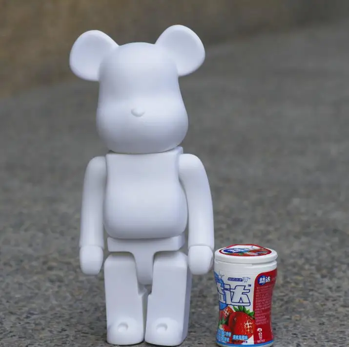 28 см 400% Bearbrick медведь@ brick фигурки блок Медведь ПВХ модели Фигурки DIY краски куклы детские игрушки детские подарки на день рождения - Цвет: box