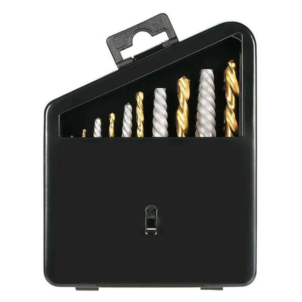10pcs Screw Extractor + Drill Set Left Cobalt Drill Set Removers Bolt Damaged Broken Screws Bolts And Studs Set Screw Extractor