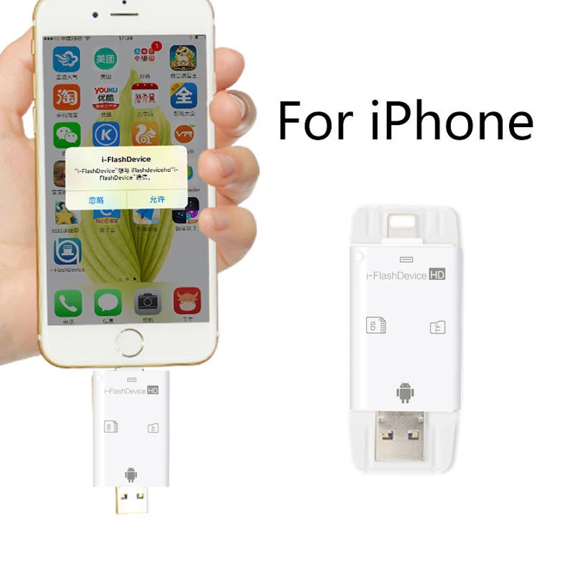 USB 2 0 OTG кардридер Micro SD TF адаптер для iPhone XS MAX XR 5 6 7 8 Разъем IPAD IOS Android телефон|sd card