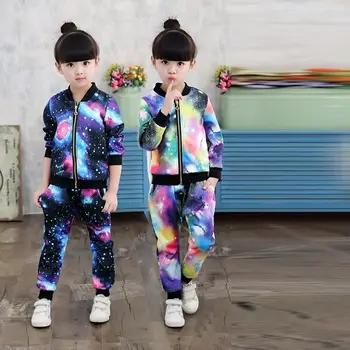 

Spring Autumn Baby Boys Girls Print Ink Clothing Suits Children Jacket Pants 2Pcs/Sets Fashion Kids Clothes Toddler Tracksuits